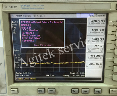 是德E4445A频谱分析仪修理案例