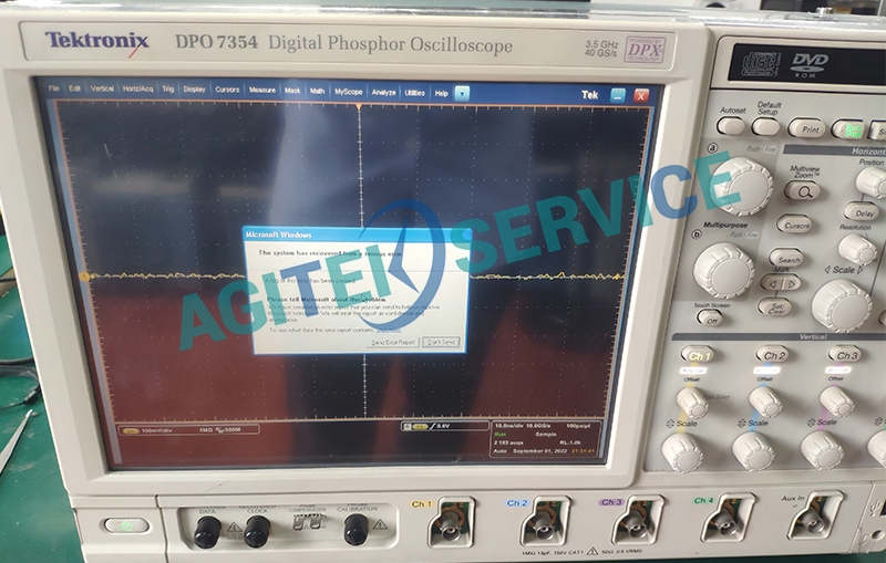 泰克示波器DPO7354C开机报错维修