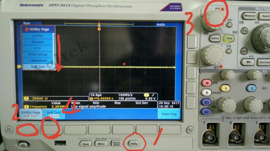 泰克数字示波器快速状态自检测方法-榴莲视频官网下载维修