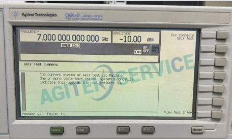射频信号源E8267D报错维修