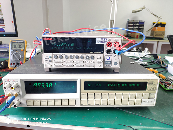 Fluke万用表1281直流电流报错维修