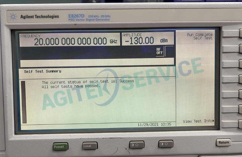 射频信号源E8267D报错维修