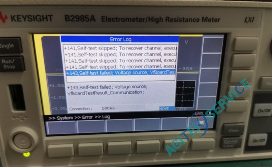 是德keysight B2985A高阻计开机黑屏维修案例