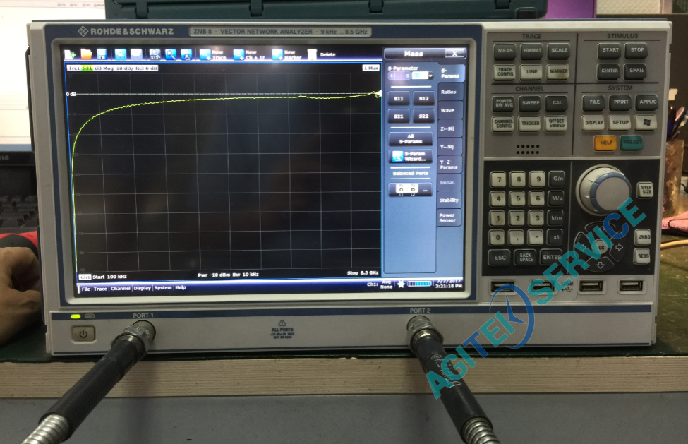 罗德与施瓦茨(R&S)ZNB8矢量网络分析仪S11报错维修案例
