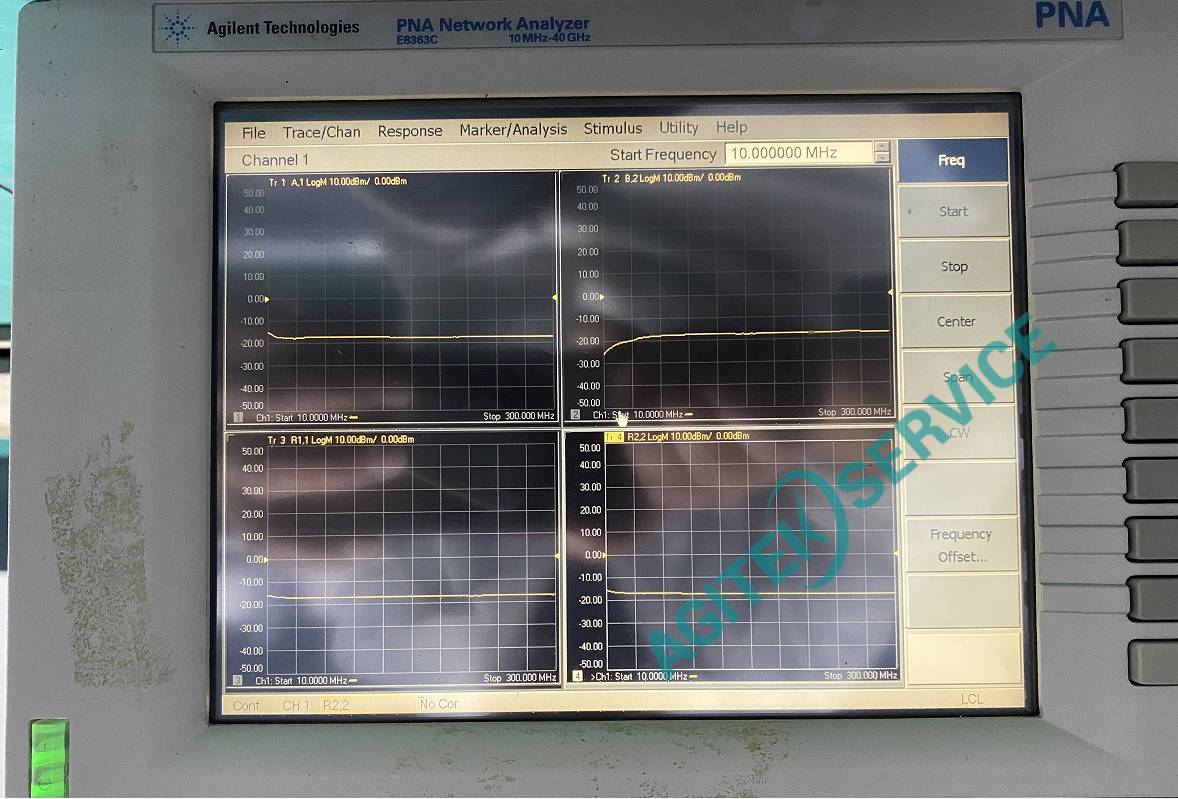 Agilent安捷伦E8363C网络分析仪二端口B2迹线异常维修案例