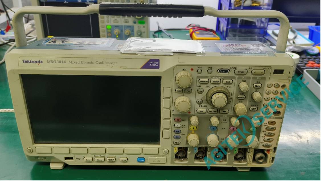 Tektronix泰克MDO3014示波器开机后屏幕无反应维修案例